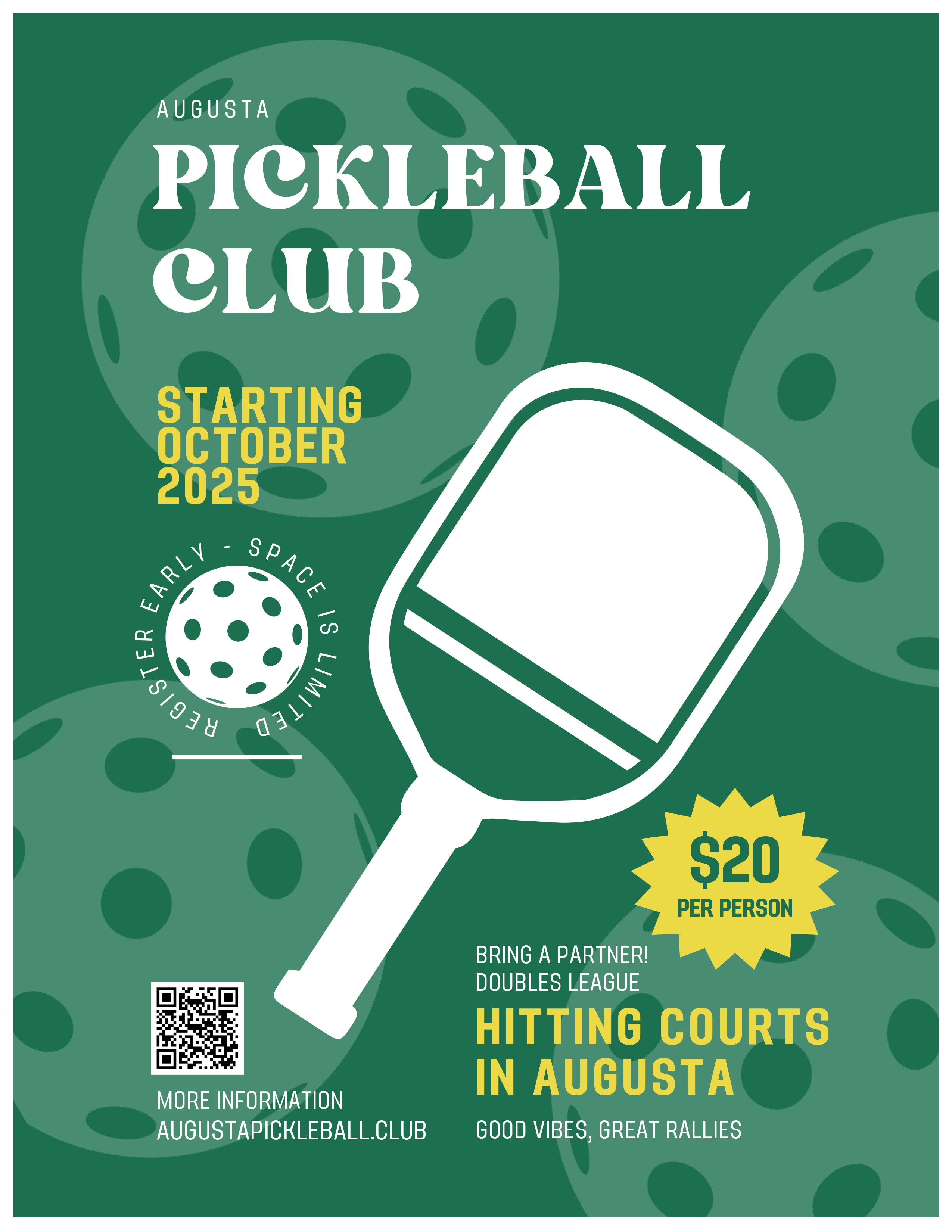 Augusta Pickleball Club Flyer